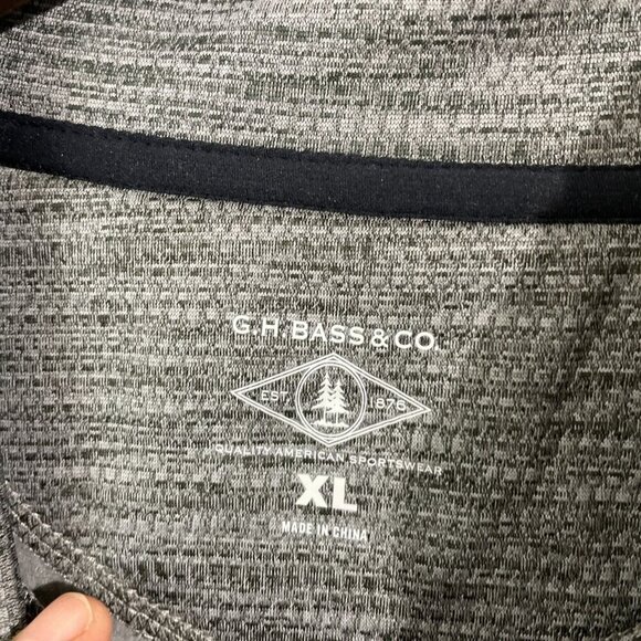 NEW G.H. Bass & Co. Men's XL Mixed Media Gray 1/4 Zip Pullover Sweatshirt - Picture 4 of 8